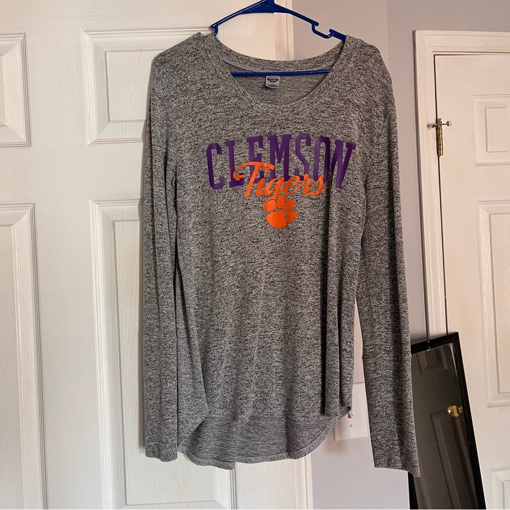 Clemson Tigers long sleeve gray shirt Large